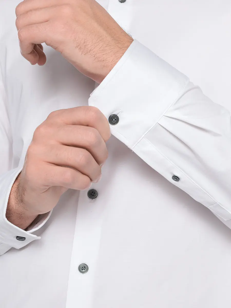 Рубашка трикотажная белая из хлопка